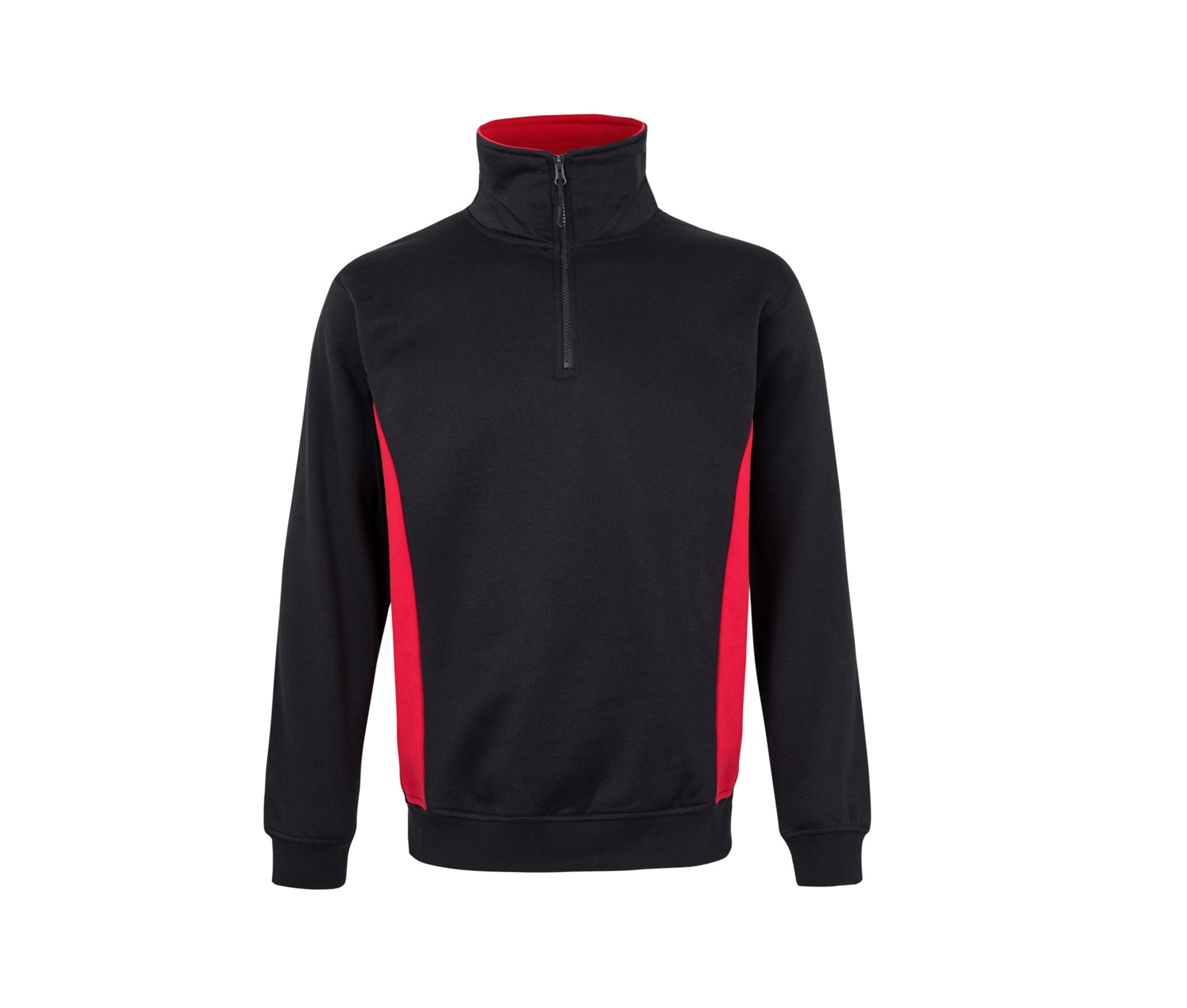 TWO-TONE HALF-ZIP SWEATSHIRT