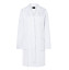 LADIES' MEDICAL AND LAB COAT WITH LABEL COLLAR AND CONCEALED BUTTON PLACKET