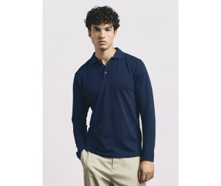 MEN’S LONG SLEEVE HEAVY POLO SHIRT